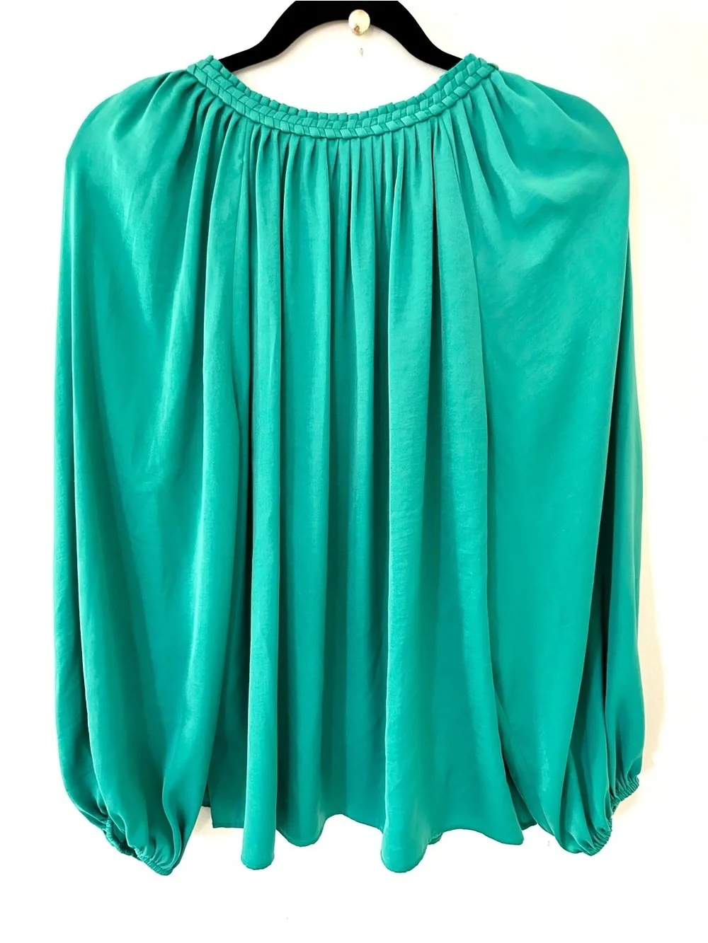 Kobi Halperin kelly Green Braided-Neck Blouse